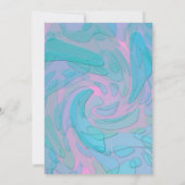 Invitation Conception Abstraite Moderne en Bleus et Roses (Dos)
