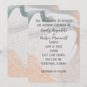 Invitation Conception abstraite neutre et douce  (Devant / Derrière)