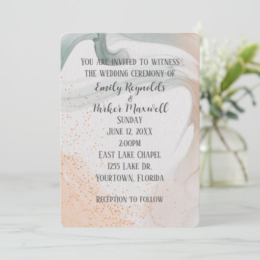 Invitation Conception abstraite neutre souple (Debout devant)