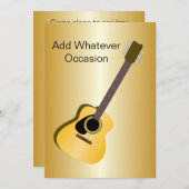 Invitation Conception acoustique de guitare (Devant / Derrière)
