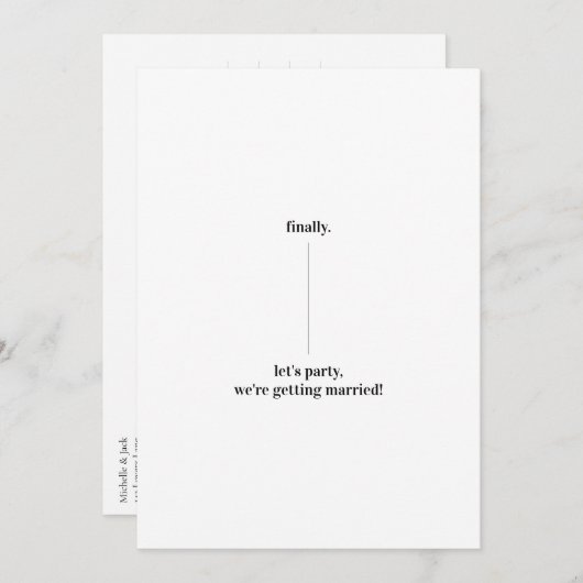 Invitation Conception Amusante et Originale Enregistrer la Da (Devant / Derrière)