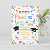 Invitation Conception artisanale adorable Diplôme préscolaire (Debout devant)