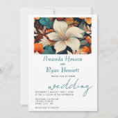Invitation Conception Botanique Florale Tropicale Élégante de (Devant)