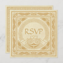 Conception celtique avec RSVP de mariage Claddagh