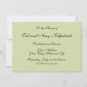 Invitation Conception classique Art Nouveau de branche de Wil (Dos)