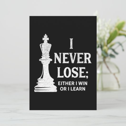 Invitation Conception classique d'échecs, je ne perds jamais  (Debout devant)