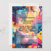 Invitation Conception colorée Wavy Design Anniversaire (Devant)