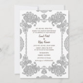 Invitation Conception complexe du Mariage indien (Devant)