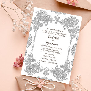 Invitation Conception complexe du Mariage indien