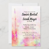 Invitation Conception couleur de l'aquarelle supérieure de la (Devant)