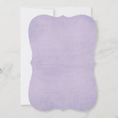 Invitation conception d'angle à ossature fleurie violette et (Dos)