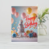 Invitation Conception d'anniversaire (Debout devant)