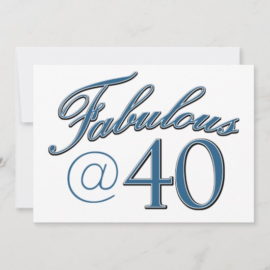 Invitation Conception d'anniversaire de 40 ans (Devant)