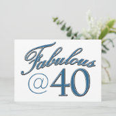 Invitation Conception d'anniversaire de 40 ans (Debout devant)