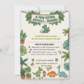 Invitation Conception d'anniversaire de dinosaure Stomp Chomp (Dos)