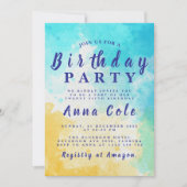 Invitation Conception d'anniversaire de plage et d'océan à l' (Devant)