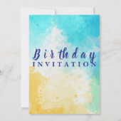 Invitation Conception d'anniversaire de plage et d'océan à l' (Dos)
