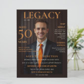 Invitation Conception d'anniversaire Legacy pour lui – Étique (Debout devant)