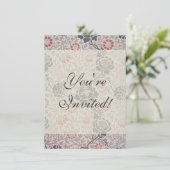 Invitation Conception d'art botanique de William Morris Graft (Debout devant)