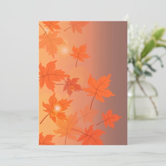 Invitation Conception d'automne avec feuilles d'érable et eff (Debout devant)