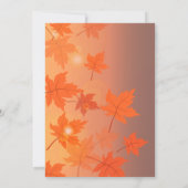 Invitation Conception d'automne avec feuilles d'érable et eff (Dos)