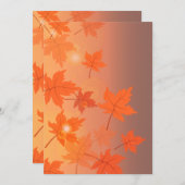 Invitation Conception d'automne avec feuilles d'érable et eff (Devant / Derrière)