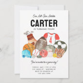 Invitation Conception de ballons d'anniversaire pour garçons (Devant)