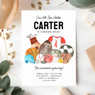 Invitation Conception de ballons d'anniversaire pour garçons