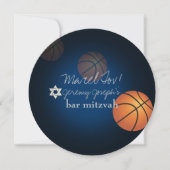 Invitation Conception de Bar Mitzvah de basketball PixDezines (Devant)