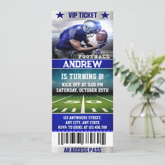 Invitation Conception de billets de football unique Invitatio (Debout devant)