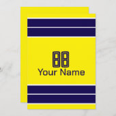 Invitation Conception de Burlap personnalisable en rayures ja (Devant / Derrière)