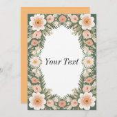 Invitation Conception de cadre floral  (Devant / Derrière)