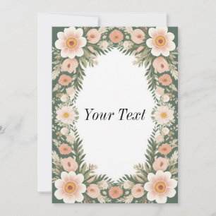 Invitation Conception de cadre floral