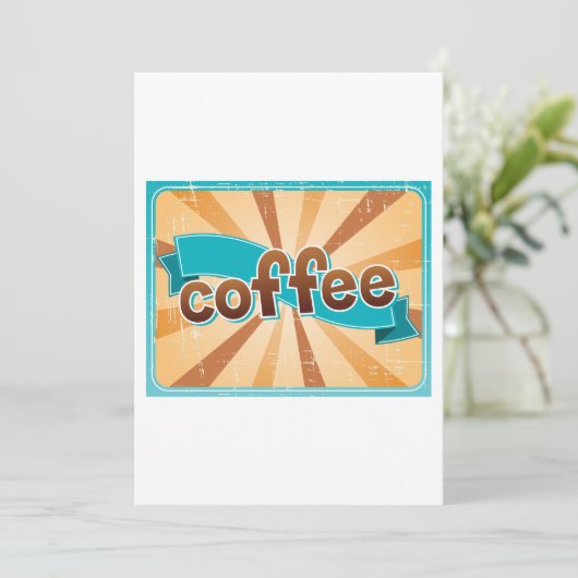 Invitation Conception de café rétro (Debout devant)