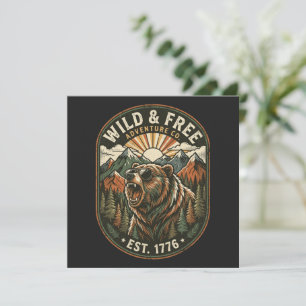 Invitation Conception de camping rétro pour les amoureux de l