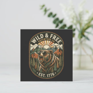 Invitation Conception de camping rétro pour les amoureux de l