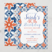 Invitation Conception de carreaux jolis détaillés (Devant / Derrière)