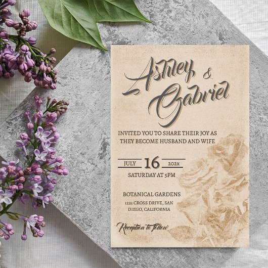 Invitation Conception de carton d'invitation de mariage flora