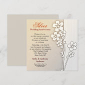 Invitation conception de cartons d'invitation pour noces d'ar (Devant / Derrière)