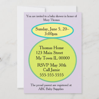 Invitation Conception de célébration de Baby Shower Lilas