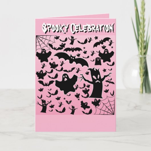 Invitation Conception de célébration de fantômes chauves-sour (Devant)