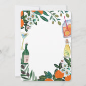 Invitation Conception de célébration de mariage avec cocktail (Dos)