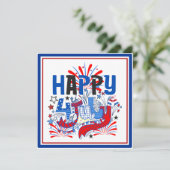 Invitation Conception de célébration patriotique du 4 juillet (Debout devant)