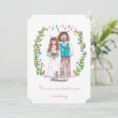 Invitation Conception de chats de mariage (Debout devant)