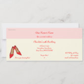Invitation Conception de chaussures de partie - personnalisée (Dos)