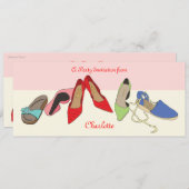 Invitation Conception de chaussures de partie - personnalisée (Devant / Derrière)