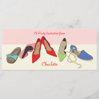 Invitation Conception de chaussures de partie - personnalisée