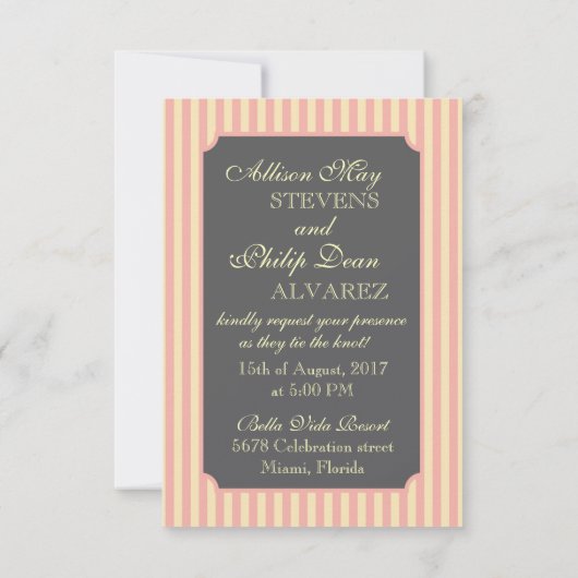 Invitation Conception de citation de mariage, avec lettres pe (Dos)