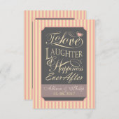 Invitation Conception de citation de mariage, avec lettres pe (Devant / Derrière)