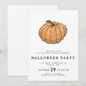 Invitation Conception de citrouille Knucklehead (Devant / Derrière)